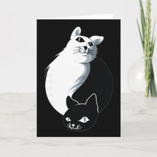 Yoga Ying Yang Katze Karte