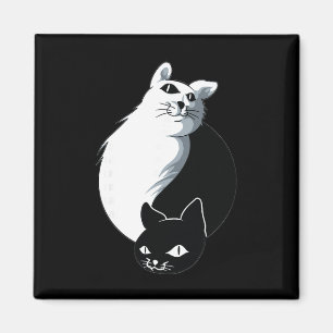 Yoga Ying Yang Katze Magnet
