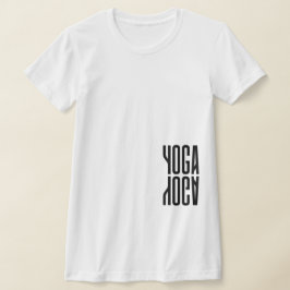 Yoga, Yoga Cool, modern, Frauenmatte, weiß T-Shirt