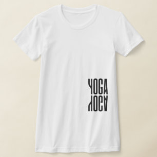 Yoga, Yoga Cool, modern, Frauenmatte, weiß T-Shirt