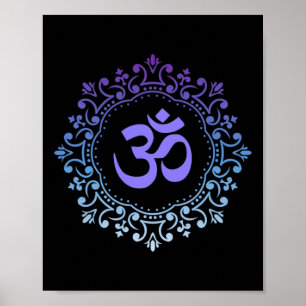 Yoga Yogi New Age Mandala Meditation Reiki Lila Poster