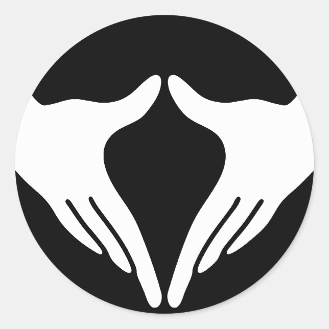 Yoga Yoni Mudra Runder Aufkleber (Vorderseite)