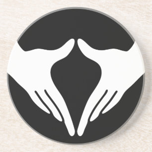 Yoga Yoni Mudra Sandstein Untersetzer