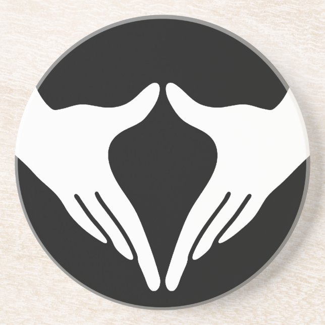 Yoga Yoni Mudra Sandstein Untersetzer (Vorne)