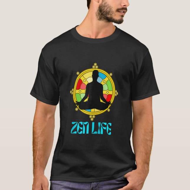 Yoga Zen Life Yoga Idee Namaste T-Shirt (Vorderseite)