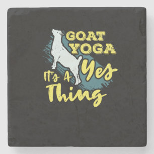 Yoga Ziege Goatyoga Steinuntersetzer