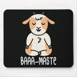 Yoga-Ziege Lotus-Pose Yogi Frauen Meditation Ziege Mousepad