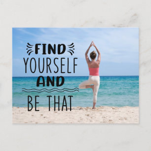 Yoga-Zitate Ihr eigenes individuelles Yoga-Foto Postkarte
