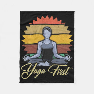 Yoga Zuerst Meditation Zen Geschenk  Fleecedecke