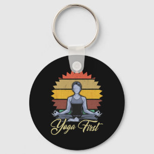 Yoga Zuerst Meditation Zen Geschenk Schlüsselanhänger