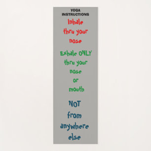 Yogaanweisungen Yogamatte