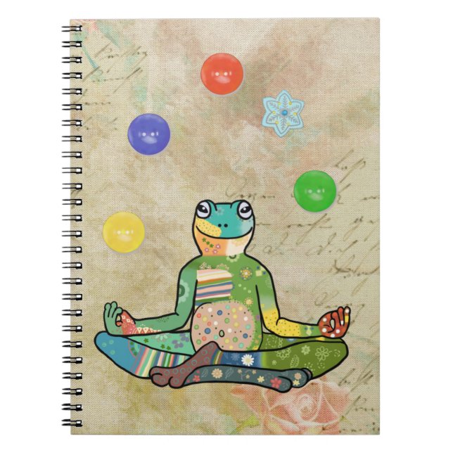 yogafrosch notizblock (Vorderseite)
