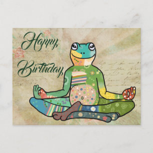 Yogafrosch Postkarte
