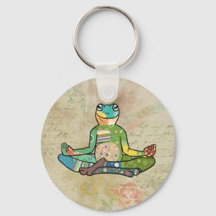 Yogafrosch Schlüsselanhänger