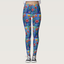 Yogahose mit Blumenfeld