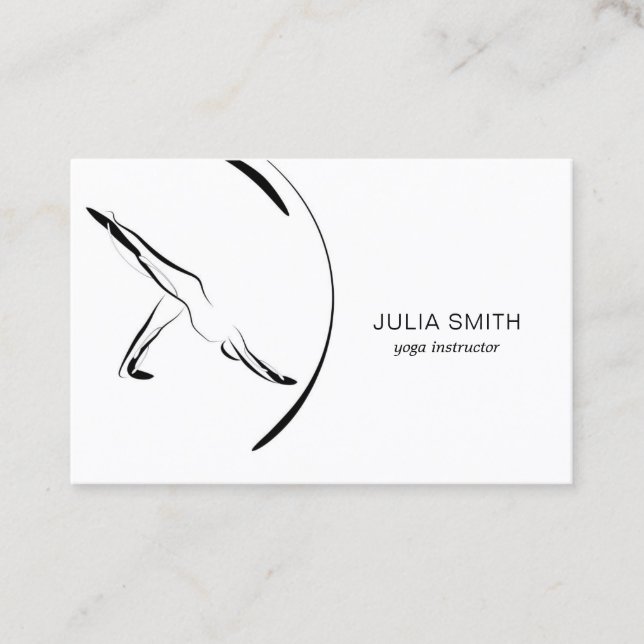 Yogakarte mit zwei Yoga-Posen Visitenkarte (Vorderseite)