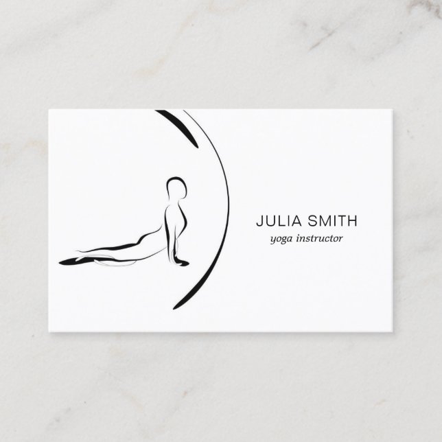 Yogakarte mit zwei Yoga-Posen Visitenkarte (Vorderseite)