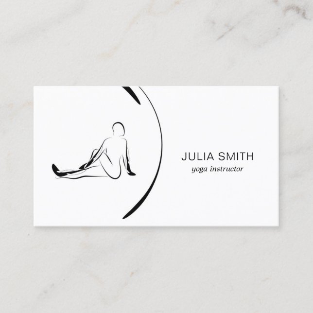 Yogakarte mit zwei Yoga-Posen Visitenkarte (Vorderseite)