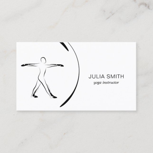 Yogakarte mit zwei Yoga-Posen Visitenkarte (Vorderseite)