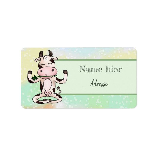 YogaKuh Adressaufkleber (Vorne)