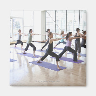 Yogalehrer, eine Klasse Frauen unterrichtend Magnet