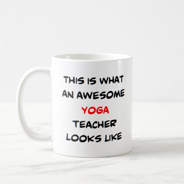 Yogalehrerin, phantastisch kaffeetasse (Links)
