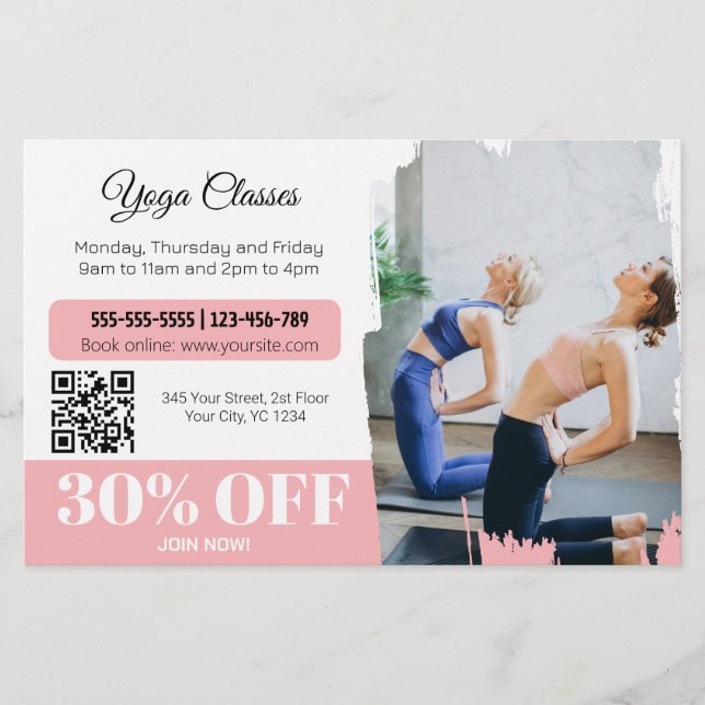Yogalehrerstudios Flyer (Vorne)