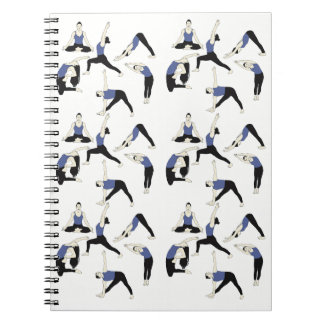 Yogaposen Notizbuch in Blau – für klare Gedanken & Notizblock