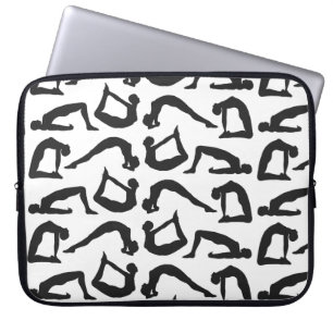 Yogapositionen Silhouetten Laptopschutzhülle