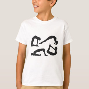 Yogapositionen Silhouetten T-Shirt