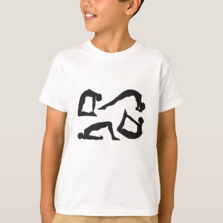Yogapositionen Silhouetten T-Shirt