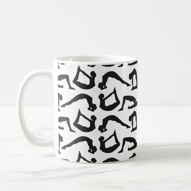Yogapositionen Silhouetten Tasse (Links)