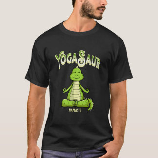 'YogaSaur' Namaste, Lustiges Yoga & Dinosaurier T-Shirt