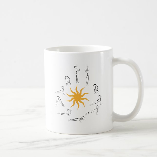 Yogasonnegruß Kaffeetasse (Rechts)