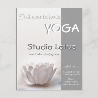 Yogastudio-Lotus-Werbeflyer Flyer