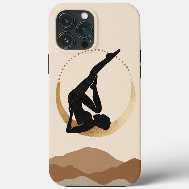 Yogastudio Pose Goldmond modern abstrakten Zen Case-Mate iPhone Hülle (Rückseite)