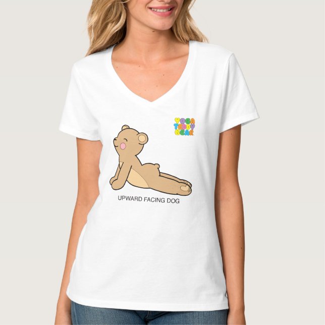 Yogateddy-Bärn-aufwärts Hund/verfolgen abwärts T - T-Shirt (Vorderseite)