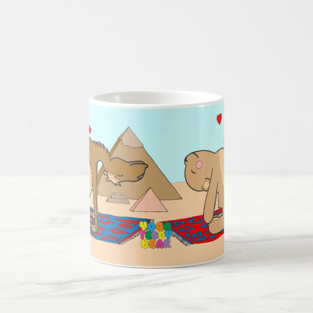 Yogateddy-Bärn-Kamel-Pose-Tasse Kaffeetasse (Mittel)