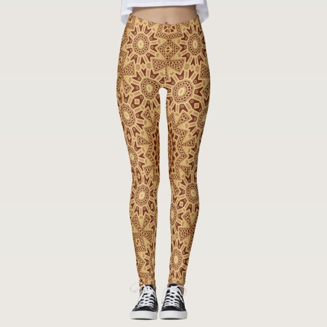 Yogaübungen Henna & Lace Leggings (Vorderseite)