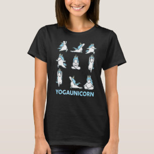 Yogaunicorn Pose Unicornmotif Medizin Acro Hath T-Shirt