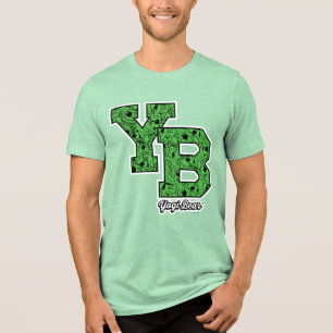 Yogi Bär gemusterte Universitätsbuchstaben Tri-Blend Shirt