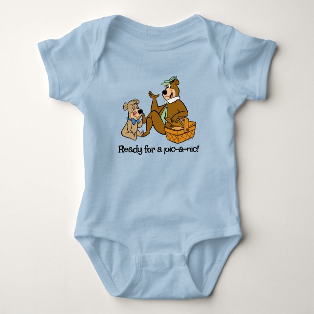 Yogi Bear and Boo Boo Picnic Snack Baby Strampler (Vorderseite)