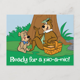 Yogi Bear and Boo Boo Picnic Snack Postkarte