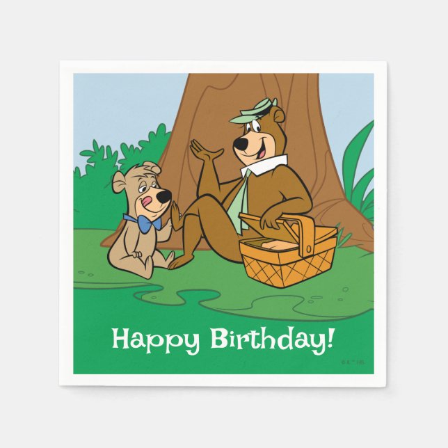 Yogi Bear and Boo Boo Picnic Snack Serviette (Vorderseite)