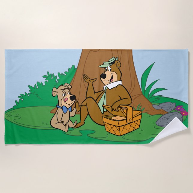 Yogi Bear and Boo Boo Picnic Snack Strandtuch (Vorderseite)