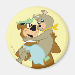 Yogi Bear Carry Cindy Bear Magnet