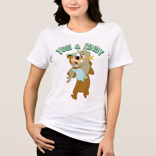 Yogi Bear Carry Cindy Bear Tri-Blend Shirt (Vorderseite)