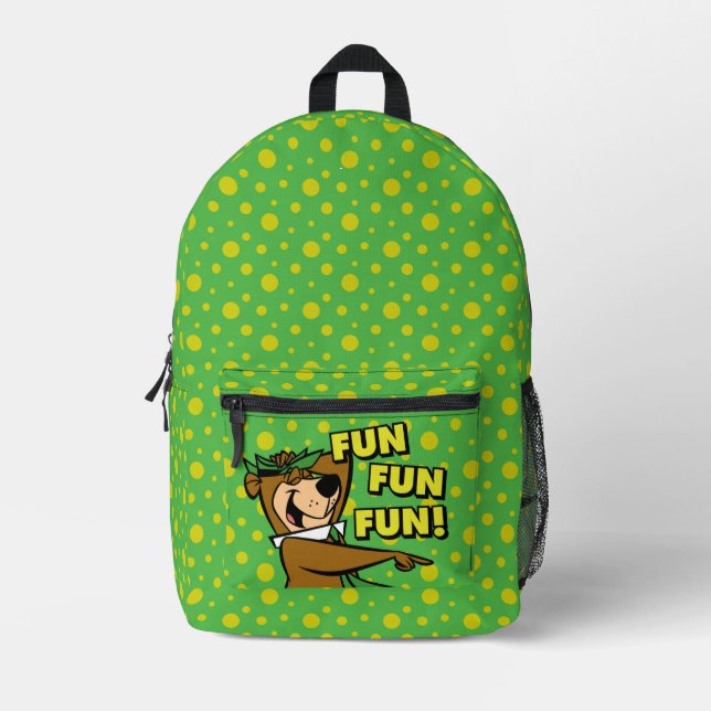 Yogi Bear Fun Fun Fun Bedruckter Rucksack (Vorderseite)