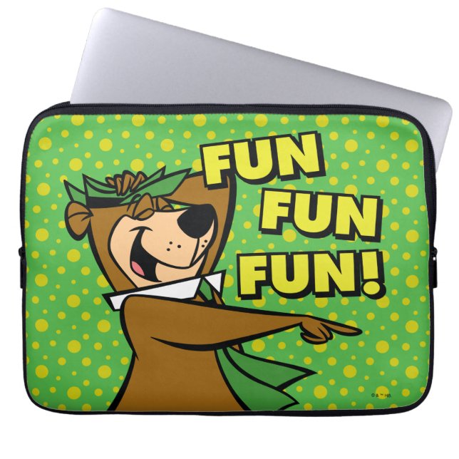 Yogi Bear Fun Fun Fun Laptopschutzhülle (Vorderseite)