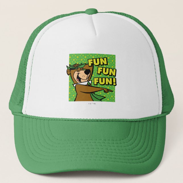 Yogi Bear Fun Fun Fun Truckerkappe (Vorderseite)
